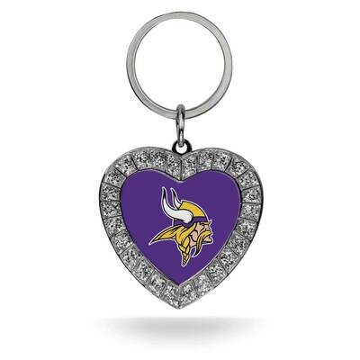 NFL Minnesota Vikings Rhinestone Heart Key Ring GC7949, MPN: GC7949, 94746940362