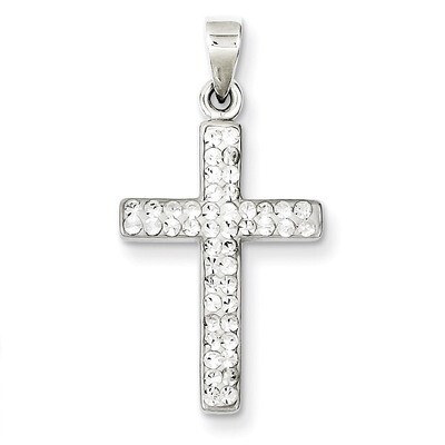 Stellux Crystal Cross Pendant Sterling Silver Rhodium-plated QP2489, MPN: QP2489, 883957574257