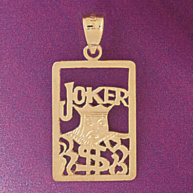 Dazzlers Jewelry Playing Cards Joker Pendant Necklace Charm Bracelet in Yellow, White or Rose Gold …