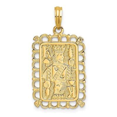King Playing Card Charm 14k Gold 2-D K7160, MPN: K7160, 637218008865