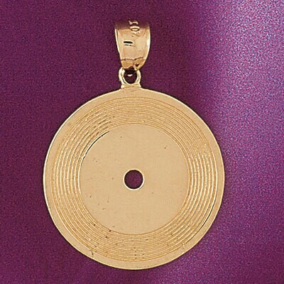 Dazzlers Jewelry Long Play Lp Pendant Necklace Charm Bracelet in Yellow, White or Rose Gold 6248, M…