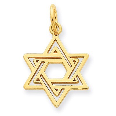 Jewish Star Charm 14k Gold D3802, MPN: D3802, 883957535920