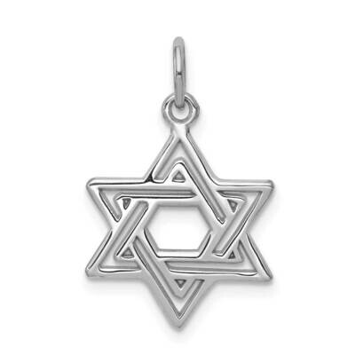 Jewish Star Charm 10k White Gold 10K3793, MPN: 10K3793,