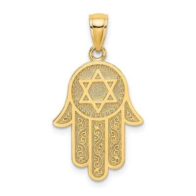 Jewish Hand of God with Star of David Charm 14k Gold K8508, MPN: K8508, 637218052219
