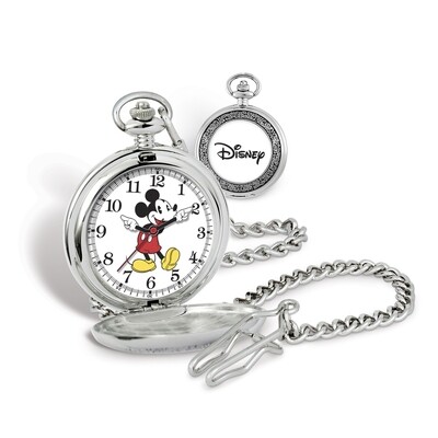 Disney Mickey Mouse Pocket Watch with Chain  XWA5723, MPN: XWA5723, 843231056954