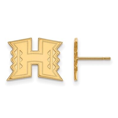 The University of Hawaii Small Post Earring 10k Yellow Gold 1Y008UHI, MPN: 1Y008UHI, 886774805993