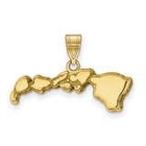 Hawaii State Pendant Charm 14k Yellow Gold Engravable XNA707Y-HI, MPN: XNA707Y-HI, 886774753935