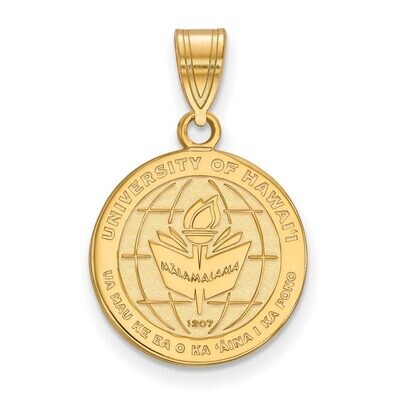 The University of Hawaii Medium Crest Pendant Gold-plated Silver GP014UHI, MPN: GP014UHI, 886774917…
