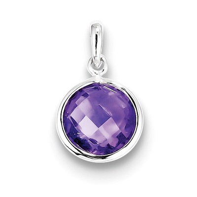 Amethyst Pendant Sterling Silver QP2897AM, MPN: QP2897AM, 883957490656