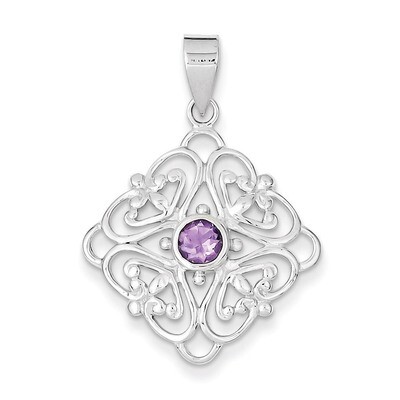 Amethyst Pendant Sterling Silver QP297, MPN: QP297, 191101280009