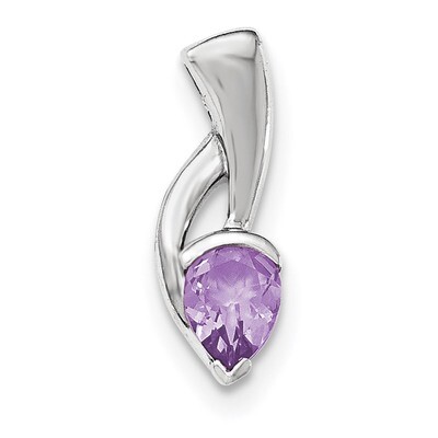 Amethyst Pendant Sterling Silver Rhodium-plated QP4536AM, MPN: QP4536AM,