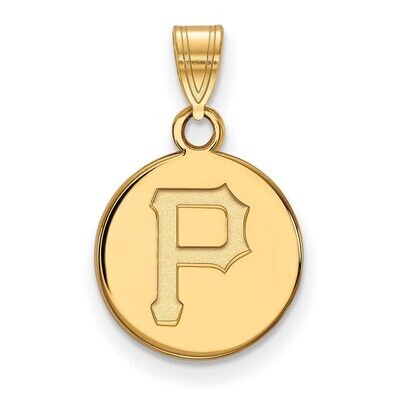 Pittsburgh Pirates Small Disc Pendant Gold-plated Silver GP012PIR, MPN: GP012PIR, 886774914589