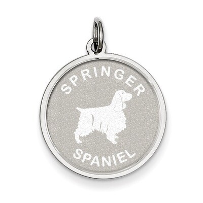 Springer Spaniel Disc Charm Sterling Silver QC2709, MPN: QC2709, 883957137384