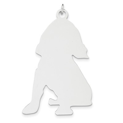 Toni Tails Engraveable Large Cocker Spaniel Disc Charm Sterling Silver QP4720