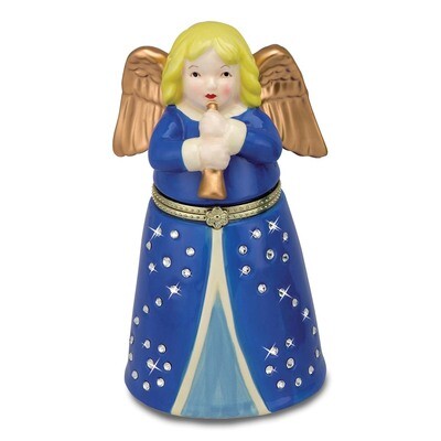 Porcelain Music Box with Swarovski Elements Angel GM8550