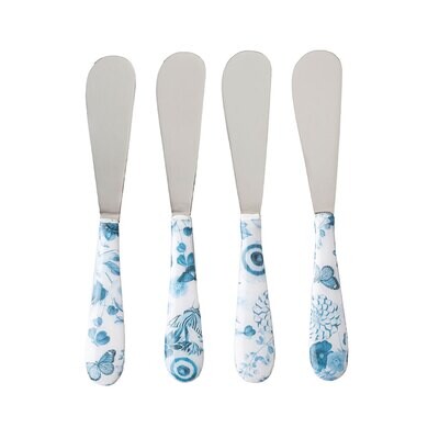 Juliska Field of Flowers Chambray Set of 4 Spreaders FWISET2/47, MPN: FWISET2/47, 810034838469