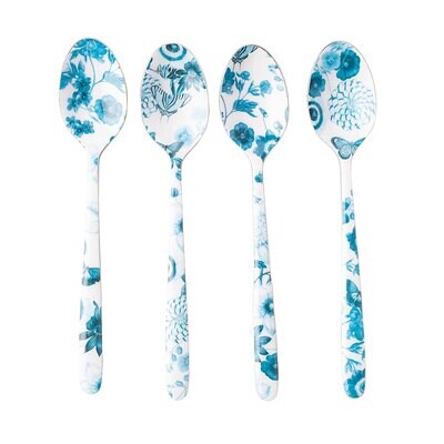Juliska Field of Flowers Chambray Set of 4 Spoons FWISET1/47, MPN: FWISET1/47, 810034838452