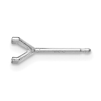 Round 4-Prong .45ct. Martini Glass Shape Post Earring Mounting 14k White Gold WG336, MPN: WG336,