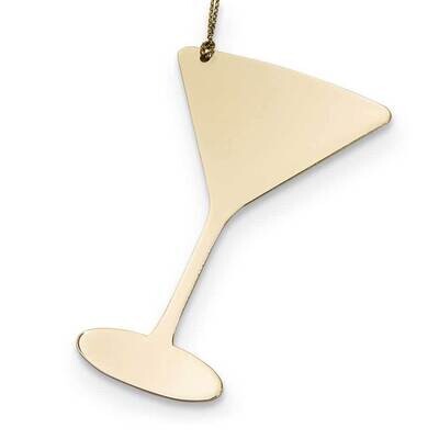 Gold-tone Metal Martini Ornament GM21789, MPN: GM21789, 47105191318