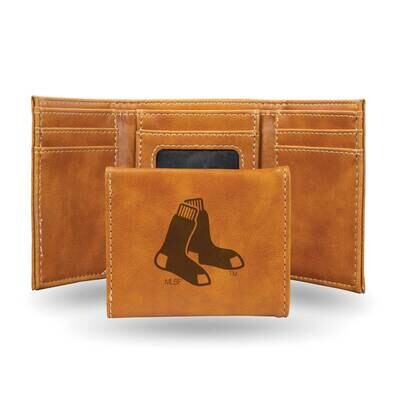 MLB Boston Red Sox Brown Faux Leather Trifold Wallet GC7631, MPN: GC7631, 767345898210