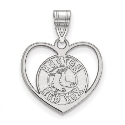 Boston Red Sox Pendant in Heart Sterling Silver SS017RSO, MPN: SS017RSO, 886774628226