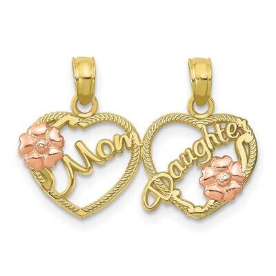 Mom - Daughter Breakable Hearts Pendant 10k Two-Tone Gold  10K1714, MPN: 10K1714, 637218137558