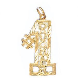 Dazzlers Jewelry Number One Daughter Pendant Necklace Charm Bracelet in Yellow, White or Rose Gold …