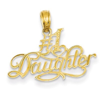 #1 Daughter Pendant 14k Gold C3012, MPN: C3012, 637218038336