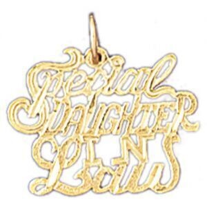 Dazzlers Jewelry Special Daughter In Law Pendant Necklace Charm Bracelet in Yellow, White or Rose G…