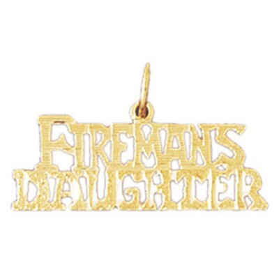 Dazzlers Jewelry Firemans Daughter Pendant Necklace Charm Bracelet in Yellow, White or Rose Gold 10…