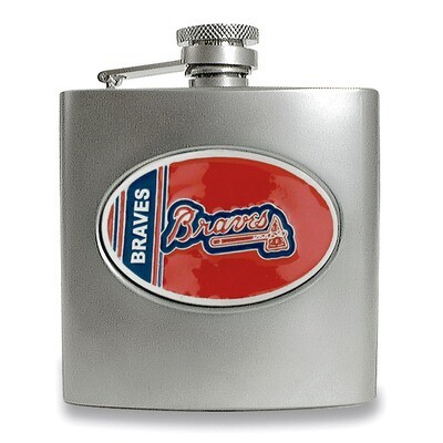 Atlanta Braves Stainless Steel 6oz Hip Flask GC960, MPN: GC960, 89006607253