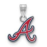 MLB Atlanta Braves Small Enamel Pendant Sterling Silver Rhodium-plated SS028BRA, MPN: SS028BRA, 191…