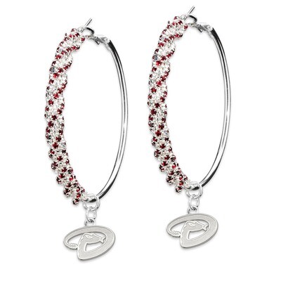 Arizona Diamondbacks Amped Logo Crystal Earrings DIA077ER-CR