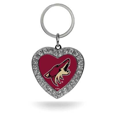 NHL Arizona Coyotes Rhinestone Heart Key Ring GC7963, MPN: GC7963, 94746940430