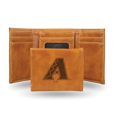 MLB Arizona Diamondbacks Brown Faux Leather Trifold Wallet GC7625, MPN: GC7625, 767345898777