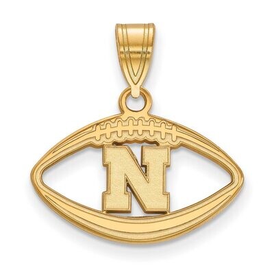 University of Nebraska Pendant in Football Gold-plated Silver GP076UNE, MPN: GP076UNE, 886774955070