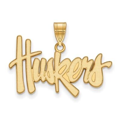 University of Nebraska Large Pendant Gold-plated Silver GP004UNE, MPN: GP004UNE, 886774899480