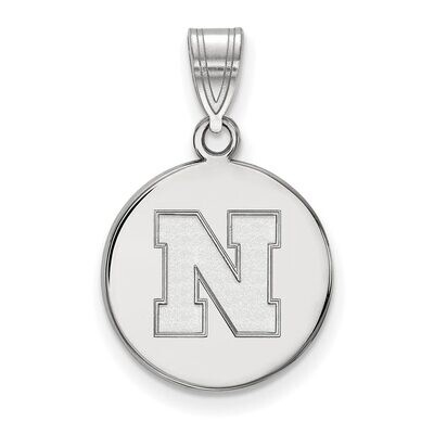 University of Nebraska Medium Disc Pendant 10k White Gold 1W059UNE, MPN: 1W059UNE, 886774791180