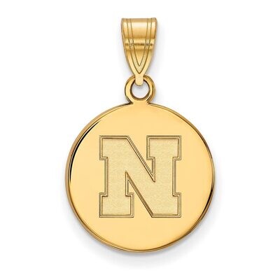 University of Nebraska Medium Disc Pendant 10k Yellow Gold 1Y059UNE, MPN: 1Y059UNE, 886774820545