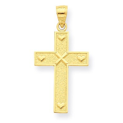 Cross with God Loves Me on Reverse Pendant 10k Gold 10C1102, MPN: 10C1102, 886774019659