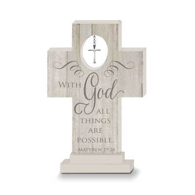 With God 6 Standing Cross with Cross Charm Gift Boxed GM21171, MPN: GM21171, 785525296762