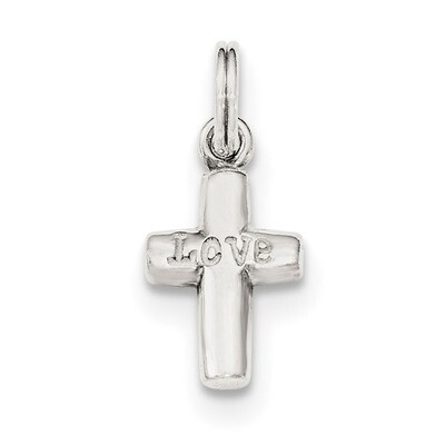 LOVE Cross Charm Sterling Silver Polished QC8253, MPN: QC8253, 191101365379