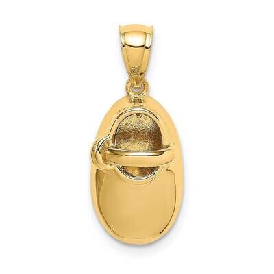 3D Baby Shoe Pendant 14k Gold Polished  C4538, MPN: C4538, 883957726052