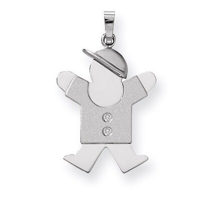 Diamond kid pendant 14k White Gold XK450AA, MPN: XK450AA, 883957116976