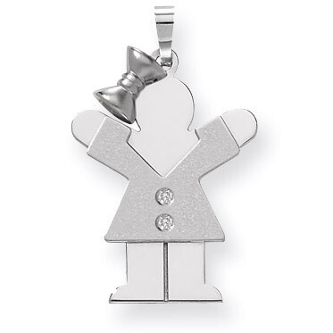 Diamond Kid Pendant 14k White Gold XK445AA, MPN: XK445AA, 883957116877