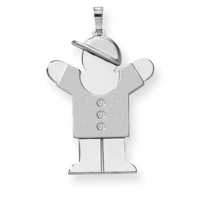 Diamond Kid Pendant 14k White Gold XK447AA, MPN: XK447AA, 883957116914