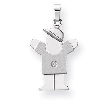 Diamond Kid Pendant 14k White Gold XK439AA, MPN: XK439AA, 883957116754
