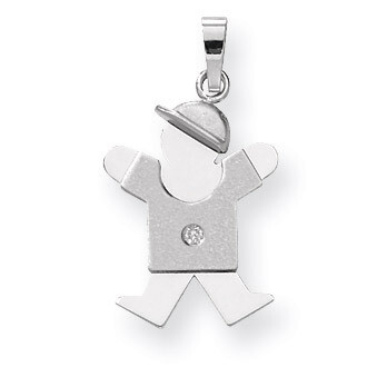 Diamond Kid Pendant 14k White Gold XK438AA, MPN: XK438AA, 883957116730