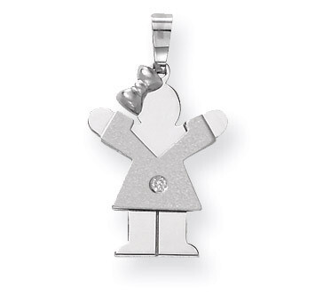 Diamond Kid Pendant 14k White Gold XK434AA, MPN: XK434AA, 883957116662