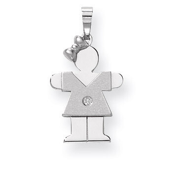 Diamond Kid Pendant 14k White Gold XK431AA, MPN: XK431AA, 883957116600